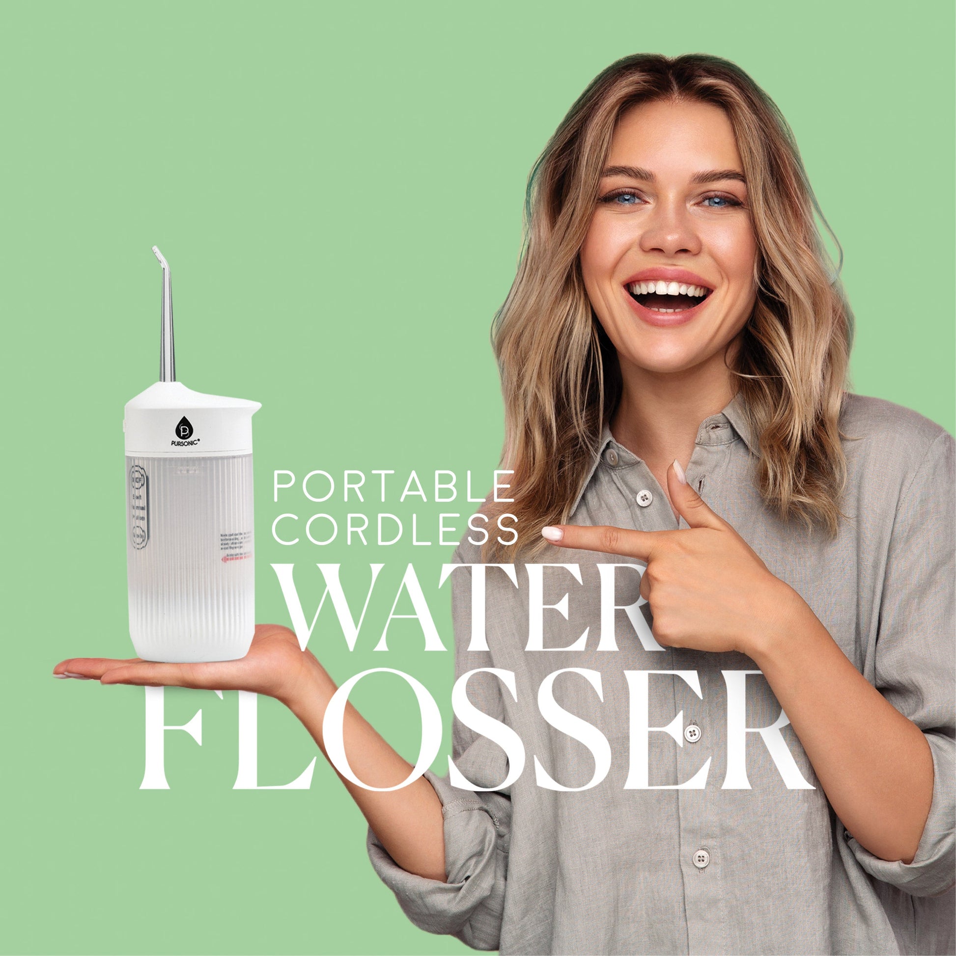 Travel-Friendly USB Rechargeable Collapsible Water Flosser Pursonic