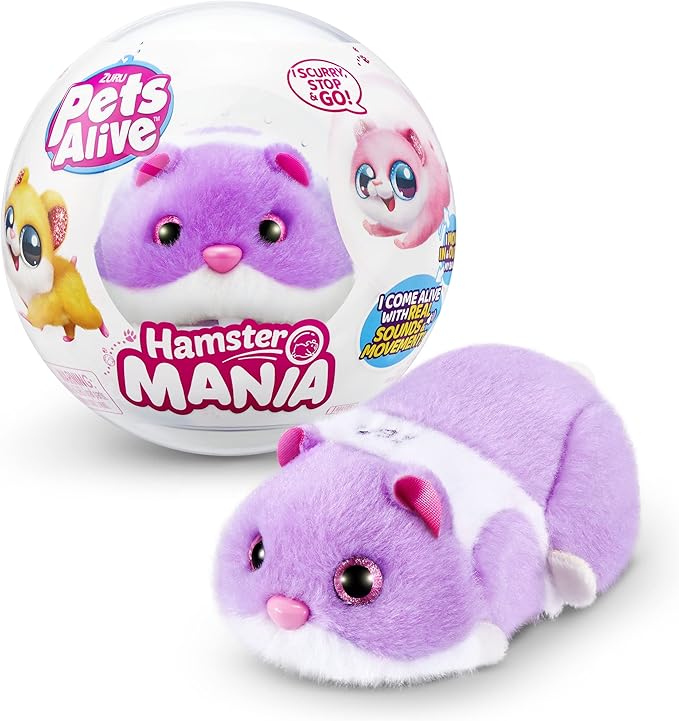 NEW Pets Alive Hamster Assorted ZURU Hamster, Electronic Pet, 20+ Sounds Chris and Alexa Store