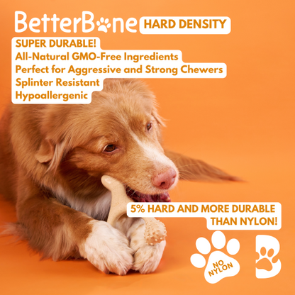 Eco-Friendly Tough Chew: BetterBone HARD for Aggressive Chewers! BetterBone All Natural Eco-Friendly Dog Chews & Bones