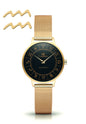 Gold Horoscope Astrology Watch - The Constellation Collection Celestial Watches