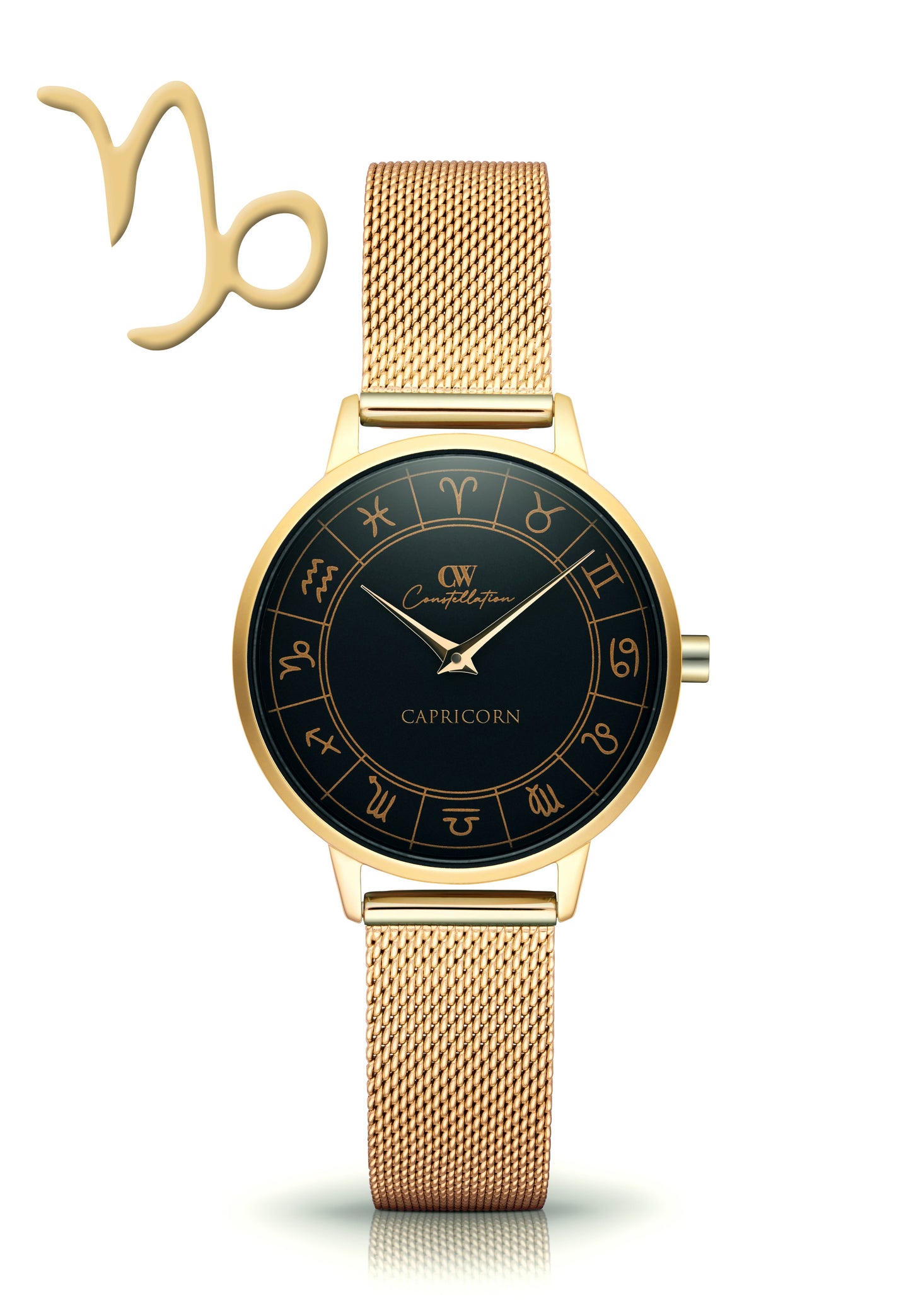 Gold Horoscope Astrology Watch - The Constellation Collection Celestial Watches