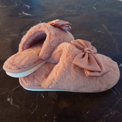 Satin Shine Fur Cozy Lounge Slippers