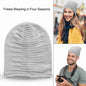 Unisex Knit Beanie Hat Winter Warm Hat Slouchy Baggy Hats Skull Cap 5 Colors