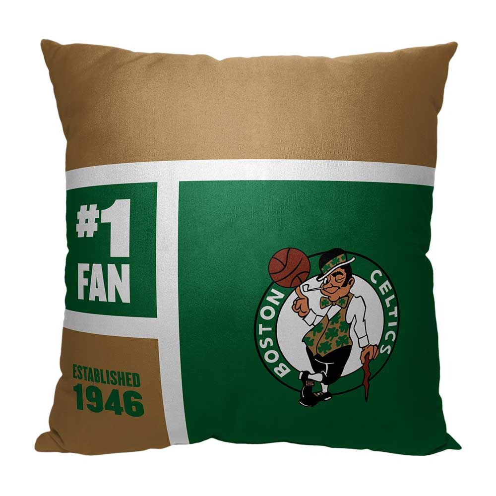 Customizable Boston Celtics Colorblock Pillow - Official NBA Merchandise Doba