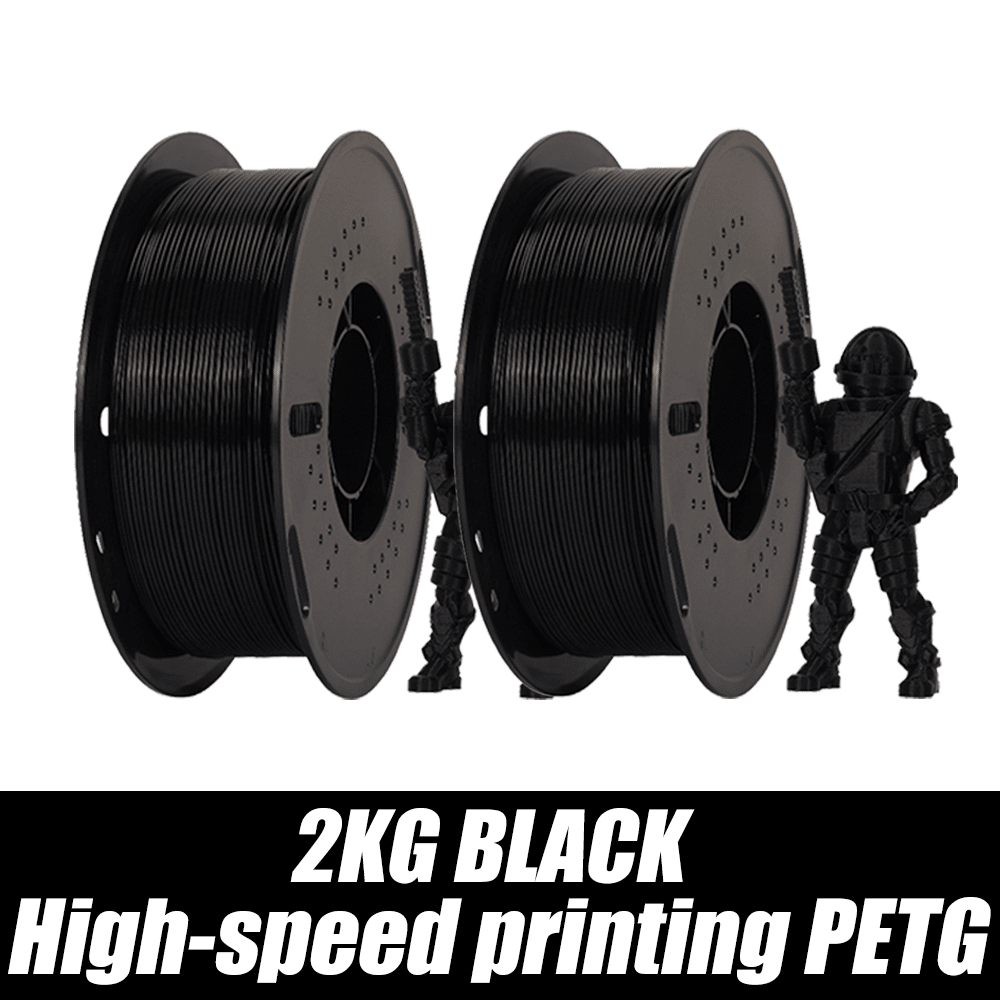 New HS-PETG Black 1.75mm Dimensional Accuracy+/-0.03mm 1-10KG 3D Printer Materials High-speed Printing 3D Printer Filament Doba