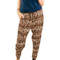 Women's Casual Printed Bouquet Trousers for Autumn and Winter in Multiple Colors Doba