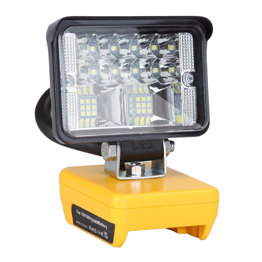 Portable LED Work Light with Dual USB Charging - Compatible with Dewalt 18V/20V/60V Batteries, 12W 2800LM for Outdoor and Workshop Use Doba