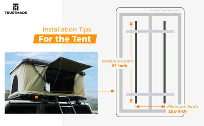 Trustmade Hard Shell Rooftop Tent 2mins Setup 100% Waterproof 50mm Mattress Pick Up Available Doba