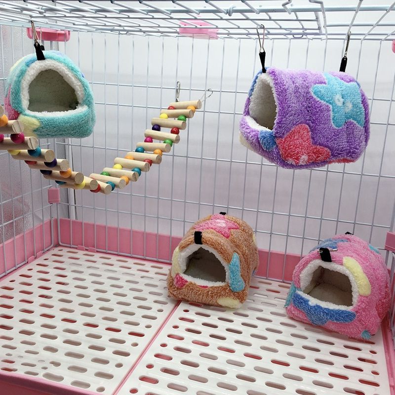 2pcs Bird Cage Parrot Cotton Nest Mini House; suitable for Hamsters; squirrels; sugar gliders; colugos; Dutch pigs; guinea pigs; Chinchillas Doba