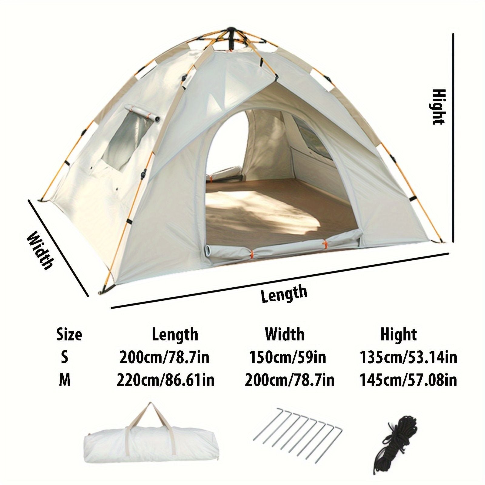 Ultimate All-Season Automatic Camping Tent for 2-4 Campers - Waterproof and Windproof for Outdoor Enthusiasts Doba