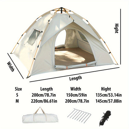 Ultimate All-Season Automatic Camping Tent for 2-4 Campers - Waterproof and Windproof for Outdoor Enthusiasts Doba