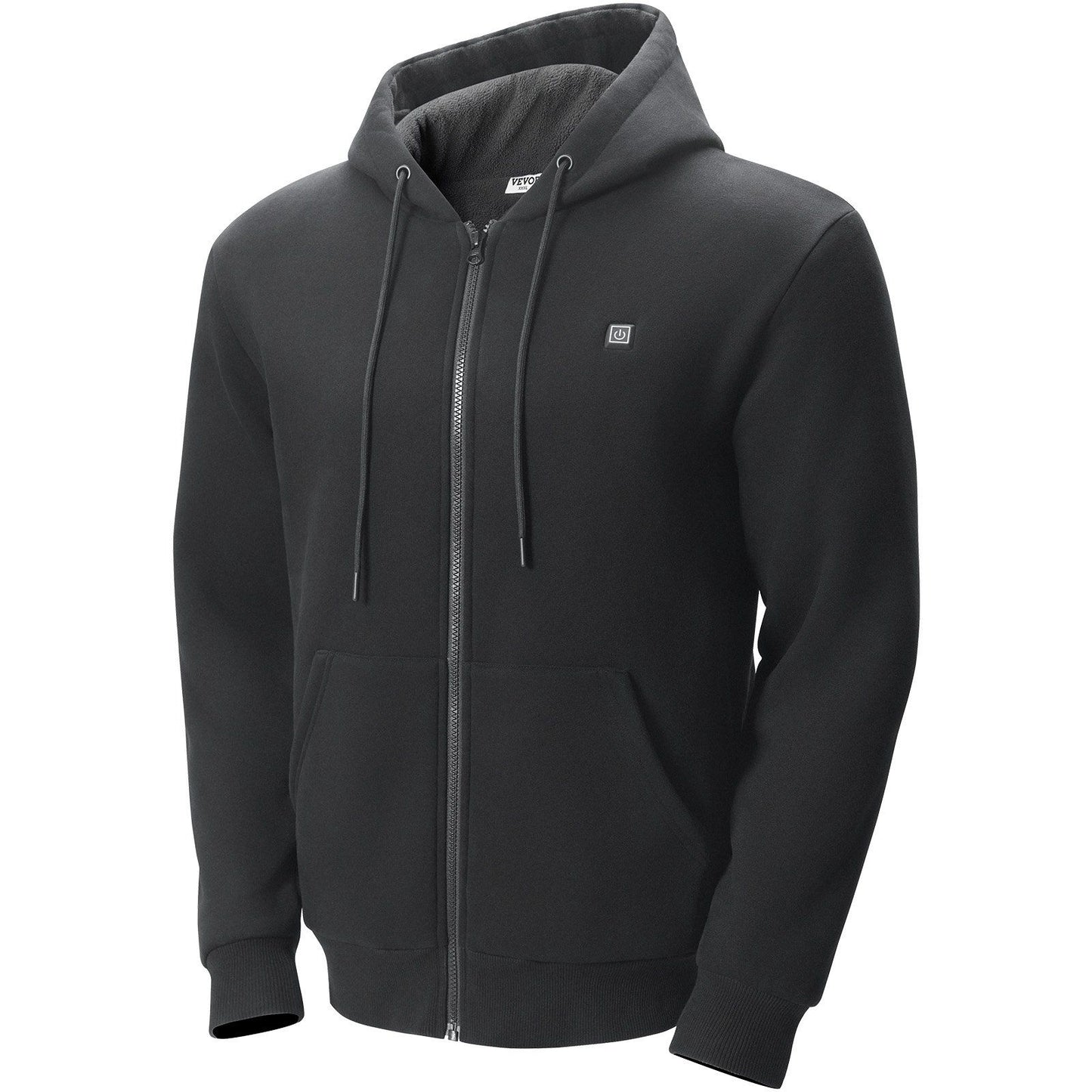 VEVOR Unisex Electric Heated Hoodie with Rechargeable Battery - L Black Doba