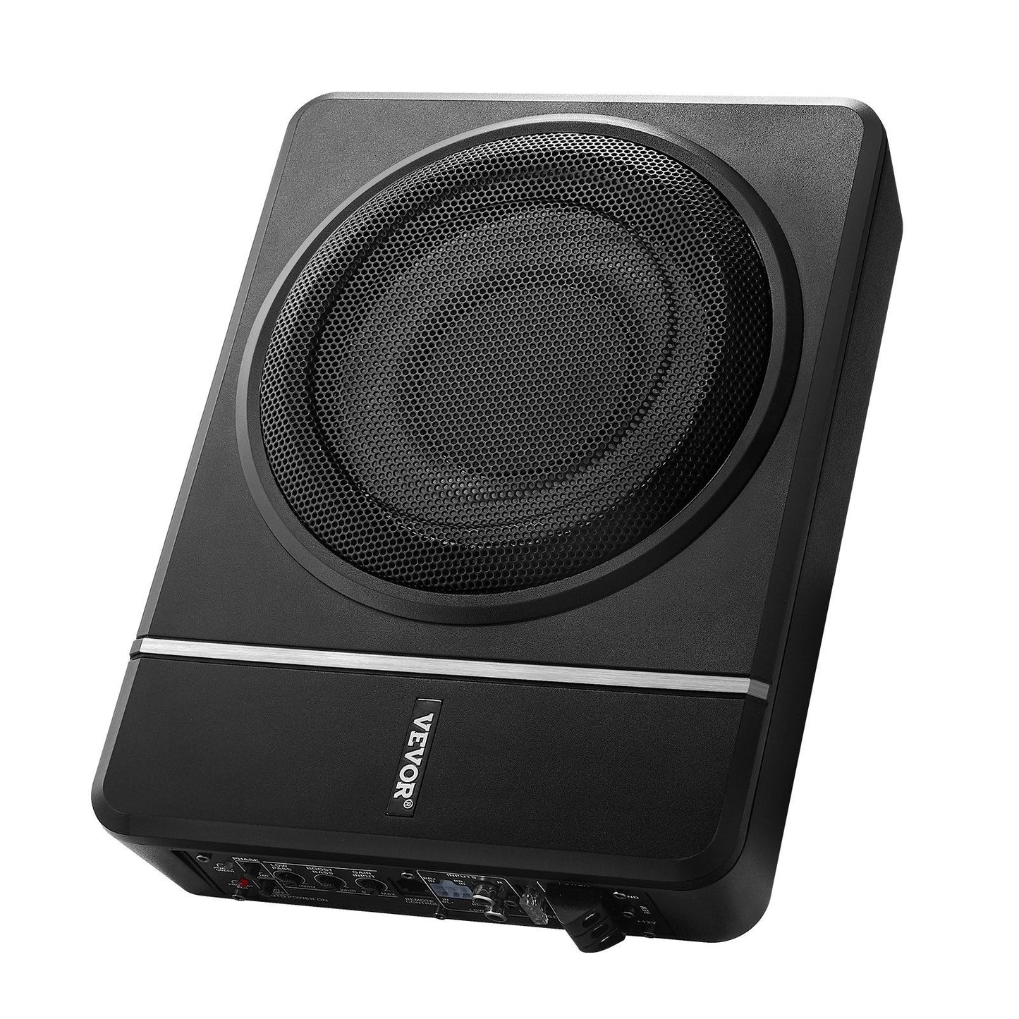 Slim 8" Powered Under Seat Subwoofer System for Enhanced Car Audio Performance Doba