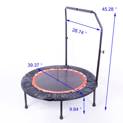 40 Inch Mini Exercise Trampoline for Adults or Kids Indoor Fitness Rebounder Trampoline with Safety Pad Max. Load 300LBS Doba