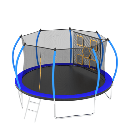 14FT Outdoor Trampoline with Safety Enclosure and Ladder - ASTM Certified Recreational Trampoline for Kids Doba