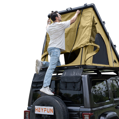 Explorer Rooftop Tent Hardshell with Luggage Racks&Replaceable Netting Rain Curtains, Truck Bed Tent for Camping, Pop Up Roof Top Tents for Truck Jeep SUV Car Van Wrangler Tacoma Doba