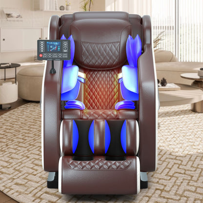 Massage chair, full body zero gravity recliner, with hip heating, foot massage and air massage system, suitable for mom/dad (pure black). Doba