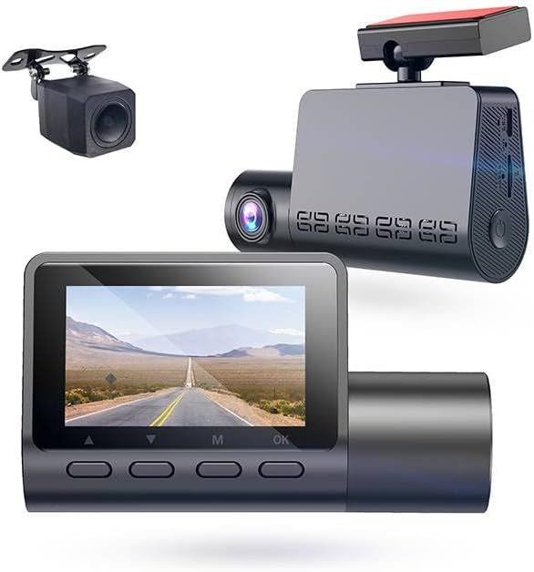 2-Channel 2K QHD +1080p Dash Cam with GPS, 140° Wide Angle, Super Night Vision, and 24-Hour Parking Monitoring Doba