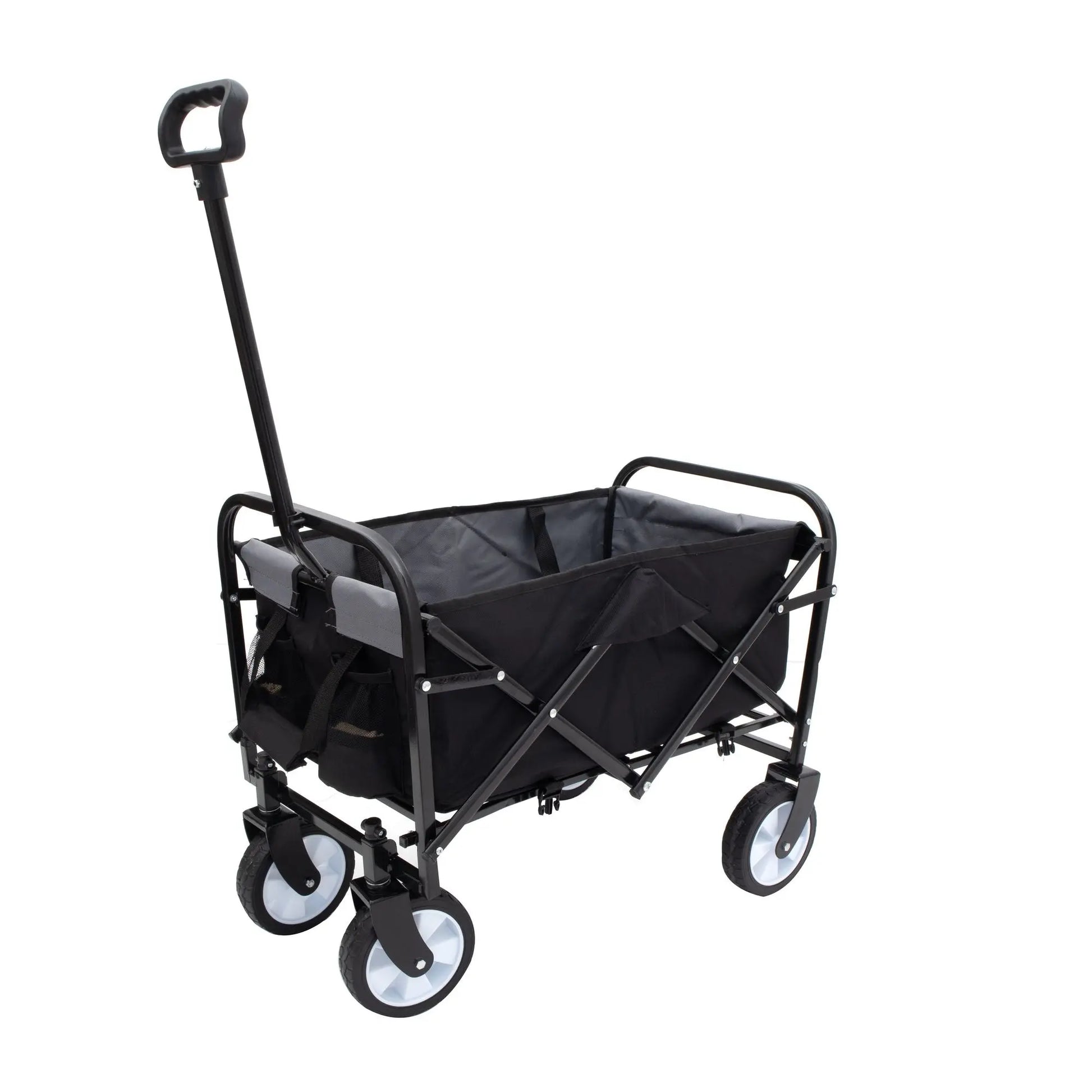 Versatile All-Terrain Collapsible Wagon Cart with Secure Strapping System - Lightweight Companion for Beach, Grocery, and Camping - Holds Up to 225lbs Doba