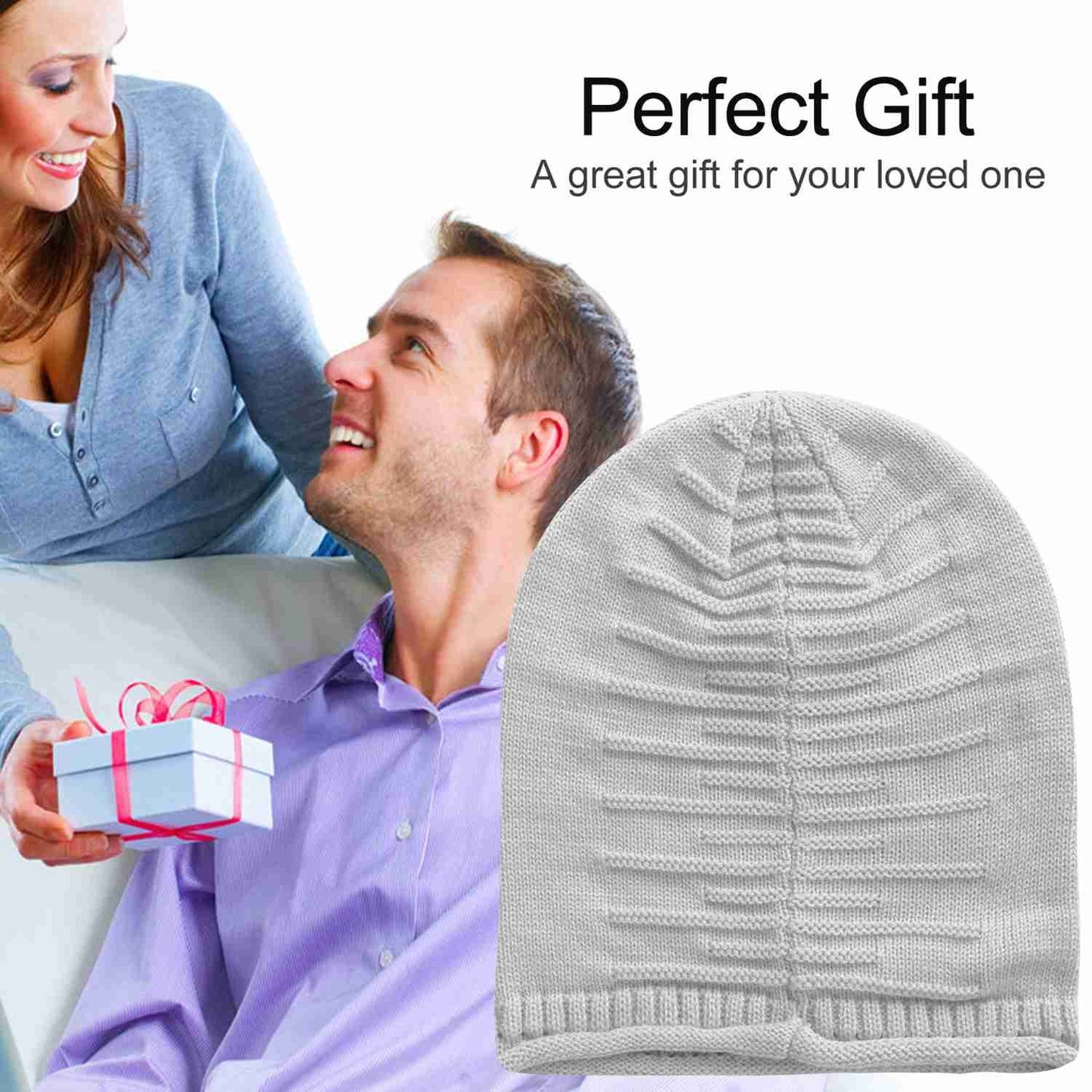 Unisex Knit Beanie Hat Winter Warm Hat Slouchy Baggy Hats Skull Cap 5 Colors