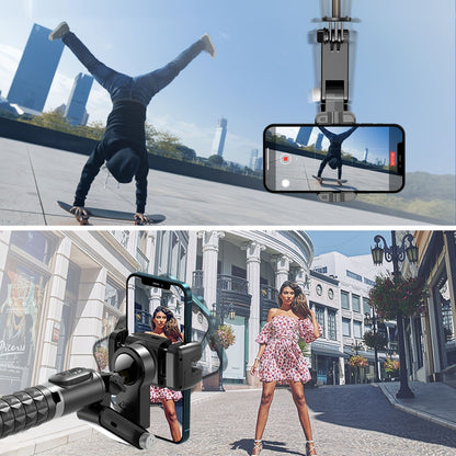 Smartphone Gimbal Stabilizer Tripod - 2 Axis Selfie Stick with 360° Rotation, Face Tracking & Extendable Design, 4-in-1 Compatible with iPhone Doba