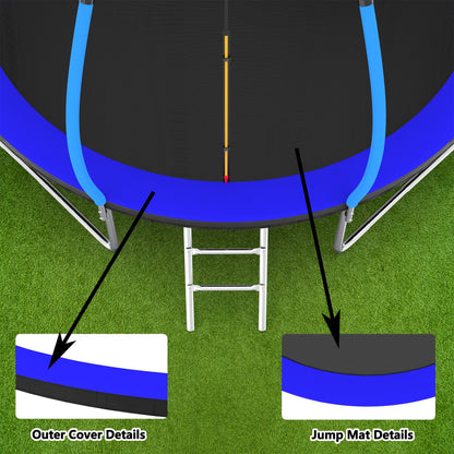 14FT Outdoor Trampoline with Safety Enclosure and Ladder - ASTM Certified Recreational Trampoline for Kids Doba