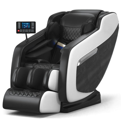 Massage chair, full body zero gravity recliner, with hip heating, foot massage and air massage system, suitable for mom/dad (pure black). Doba