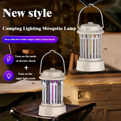 Rechargeable 360° Electric Insect-Repelling Camping Lantern & Bedroom Light - Mosquito & Fly Killer Doba