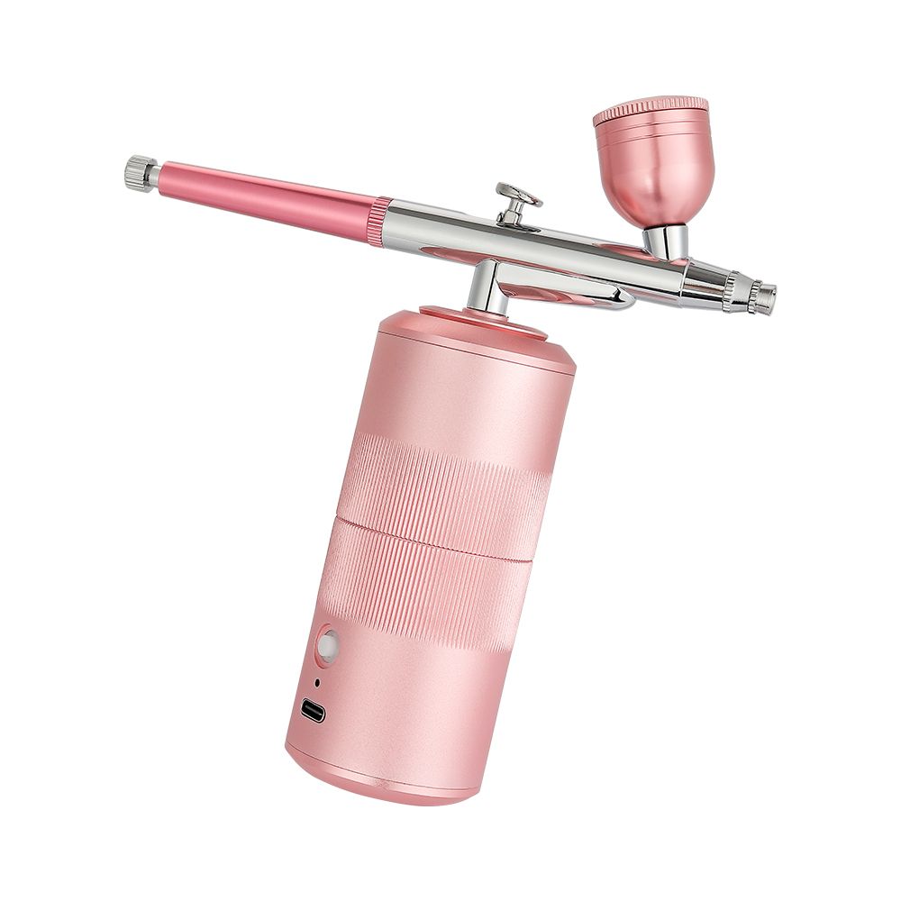 Portable Airbrush Compressor Kit for Nail Art, Tattoo, Crafting, and Cake Decoration with Nano Fog Mist Sprayer Doba