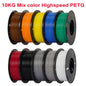 5/10KG Hyper PETG Filament, High Speed 3D Printer Filament,1kg/Spool (2.2lbs), 3D Printer Filament Good Toughness Non-Toxic Doba