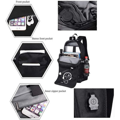 Luminous Backpack Noctilucent School Bags Daypack USB chargeing Port Laptop Bag Doba