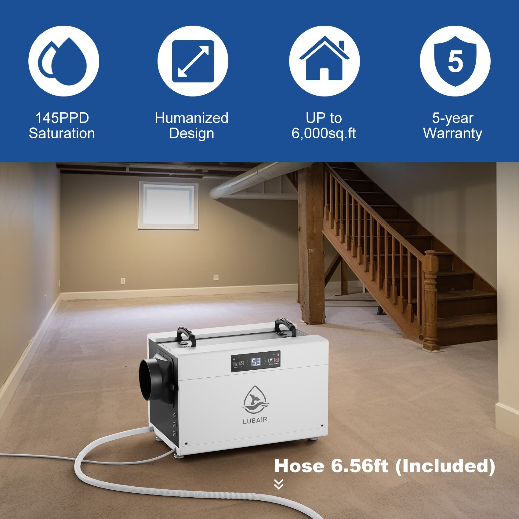 High-Performance Crawl Space and Basement Dehumidifier Doba