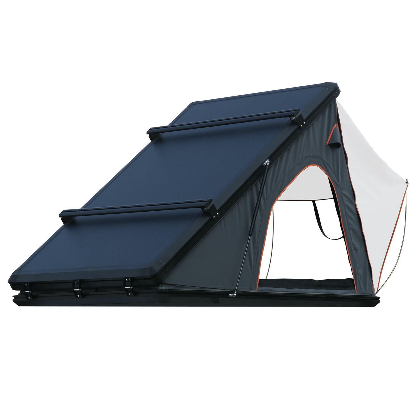 Trustmade Luxurious Triangle Aluminium Black Hard Shell Grey Rooftop Tent for Camping Doba