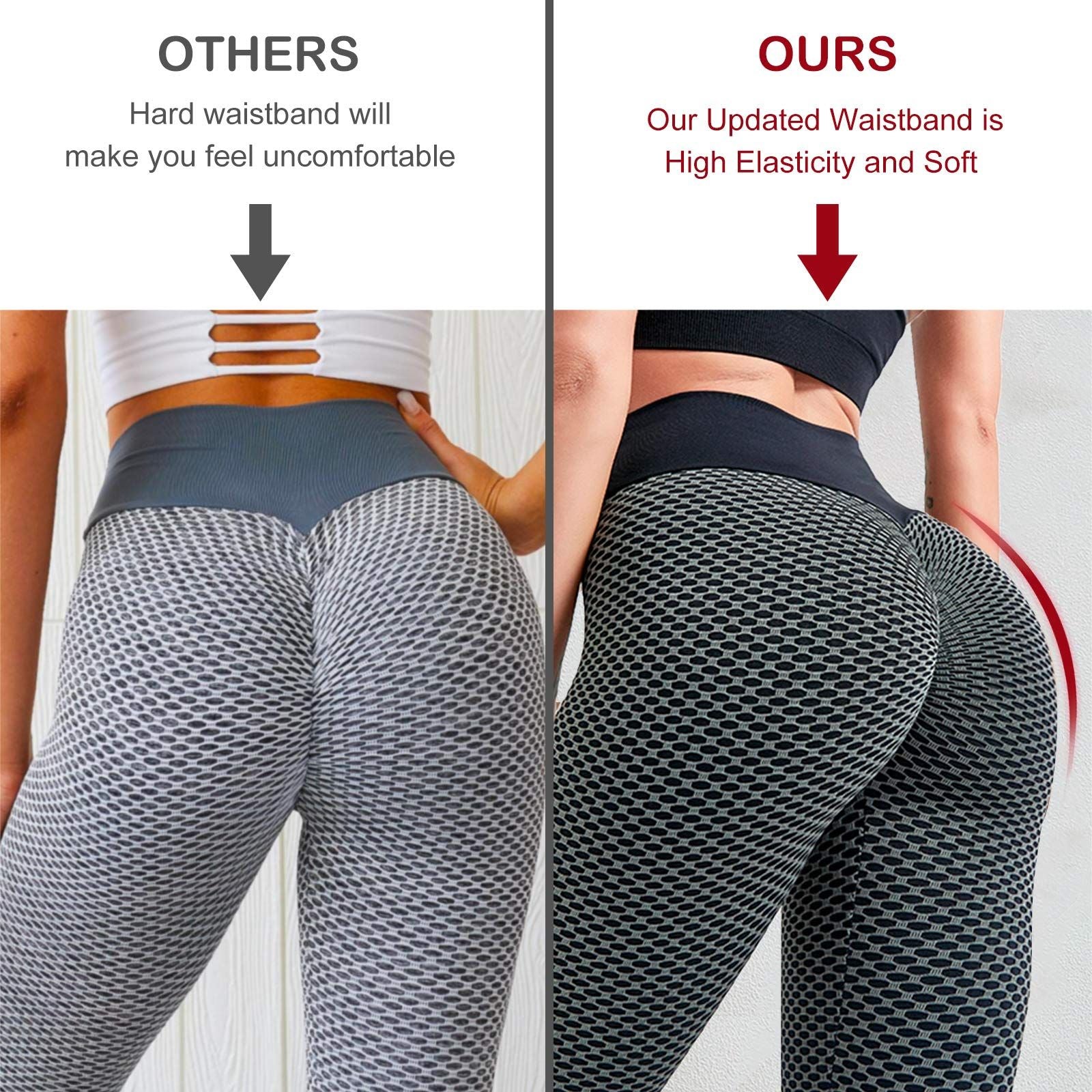 RAINBEAN Women's High Waist Butt Lifting Leggings - Plus Size Tik Tok Workout Tights Doba