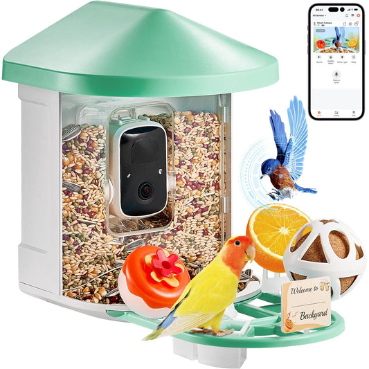 VEVOR 2K HD Smart Bird Feeder Camera with AI Bird Species Recognition and Auto Capture Doba