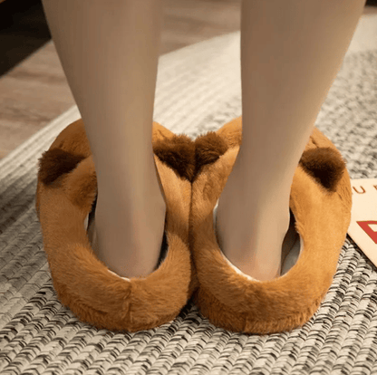 Adorable Cartoon Capybara Plush Cotton Slippers with Non-Slip Sole for Cozy Home Wear Doba