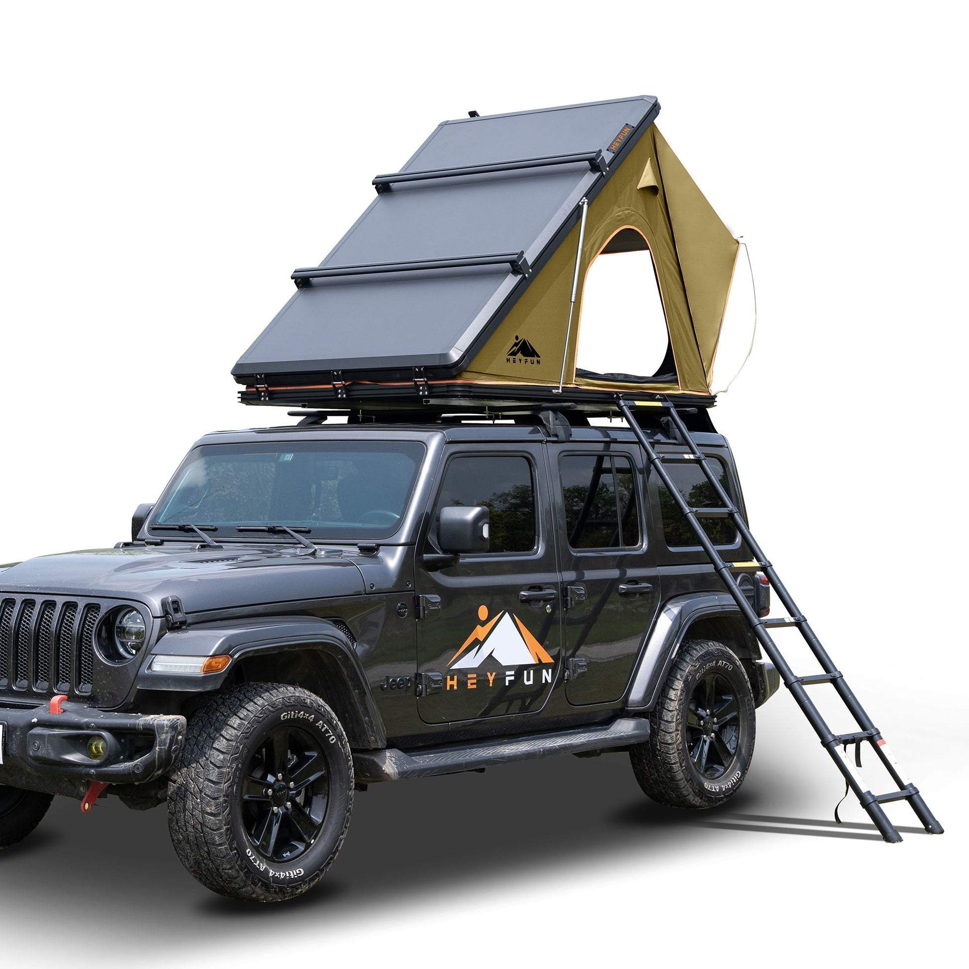 Explorer Rooftop Tent Hardshell with Luggage Racks&Replaceable Netting Rain Curtains, Truck Bed Tent for Camping, Pop Up Roof Top Tents for Truck Jeep SUV Car Van Wrangler Tacoma Doba