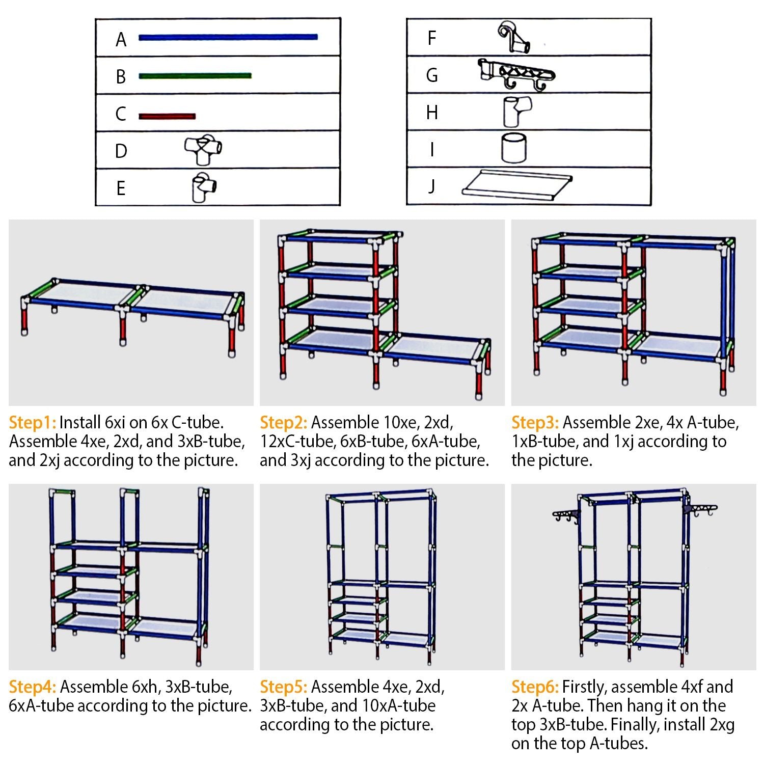 Versatile Metal Clothing and Shoe Organizer with Rotatable Hooks - Freestanding Wardrobe Rack Doba