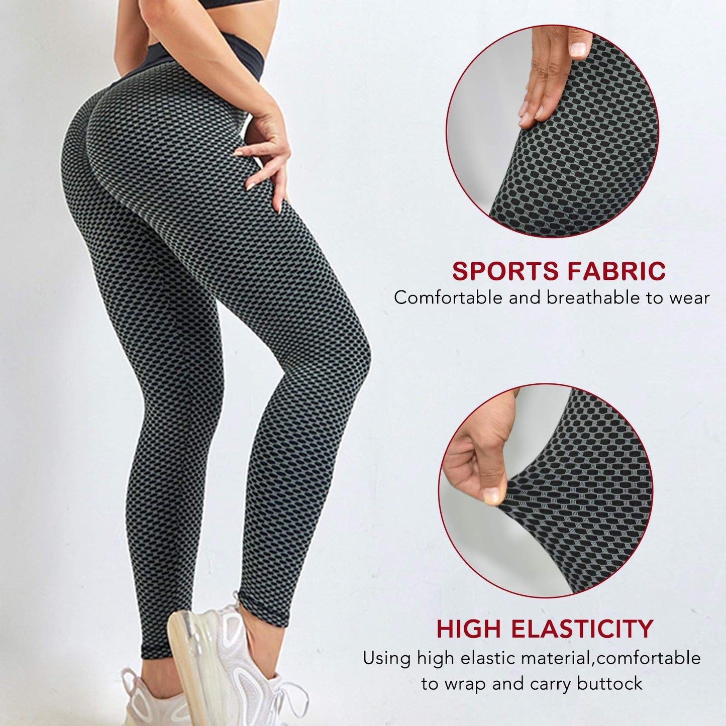 RAINBEAN Women's High Waist Butt Lifting Leggings - Plus Size Tik Tok Workout Tights Doba