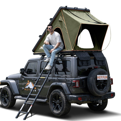 Explorer Rooftop Tent Hardshell with Luggage Racks&Replaceable Netting Rain Curtains, Truck Bed Tent for Camping, Pop Up Roof Top Tents for Truck Jeep SUV Car Van Wrangler Tacoma Doba