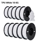 PLA PETG ABS TPU 1.75mm,3D Printer Filament 10KG Spool(22LBS), Dimensional Accuracy +/- 0.03mm Multicolor 3D Printer Materials Doba