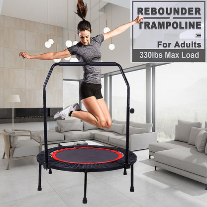 40 Inch Mini Exercise Trampoline for Adults or Kids Indoor Fitness Rebounder Trampoline with Safety Pad Max. Load 300LBS Doba