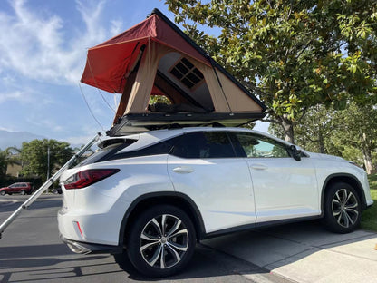 Trustmade Triangle Aluminium Black Hard Shell Beige Rooftop Tent Scout MAX Series ;  With Two Rainflies of Different Colors Doba