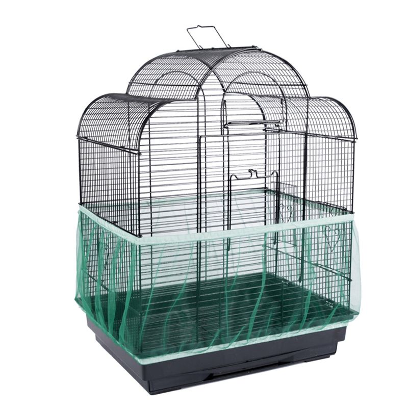 3-Pack Nylon Mesh Bird Cage Seed Catcher Cover for Medium and Small Birds - Soft, Easy to Clean, Airy Fabric Doba