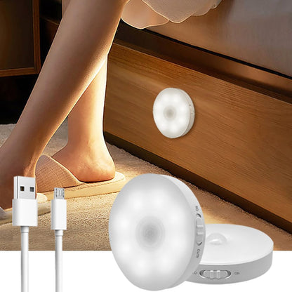 700mAh PIR Motion Sensor, LED Night Light USB Rechargeable ,Night Lamp for Bedroom Kitchen, Cabinet Light Wireless Closet Light Doba