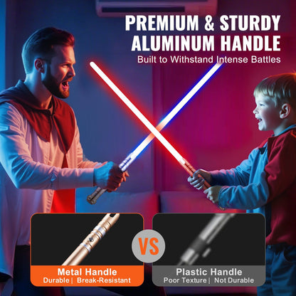 41" RGB Light-Up Dueling Lightsaber with Rechargeable Mute Sounds - 12 Color Effects