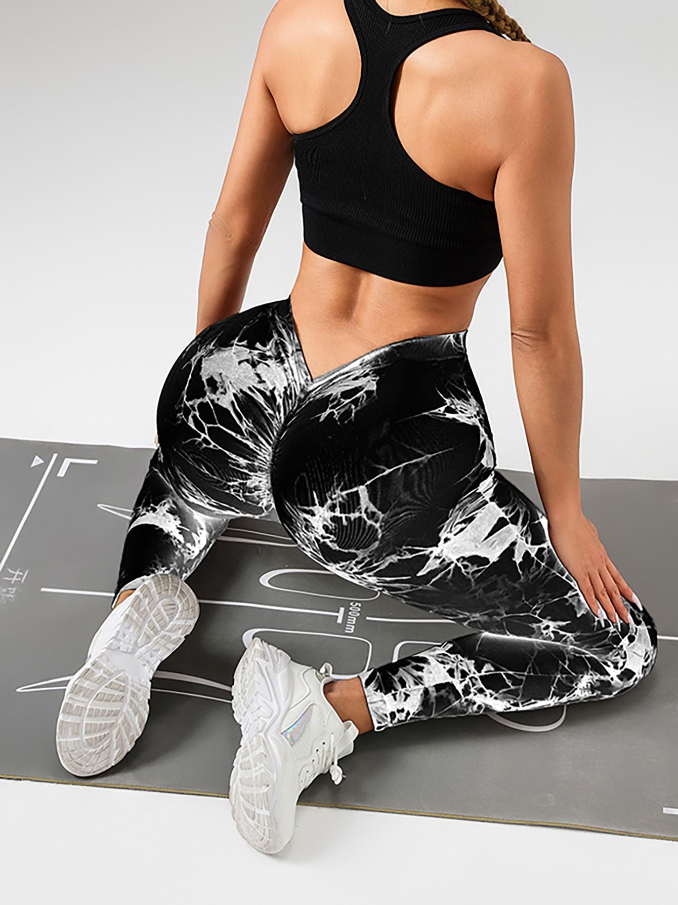 Tie Dye Slimming Yoga Leggings, Butt Lifting High Stretch Casual Fitness Yoga Pants, Women's Activewear Doba