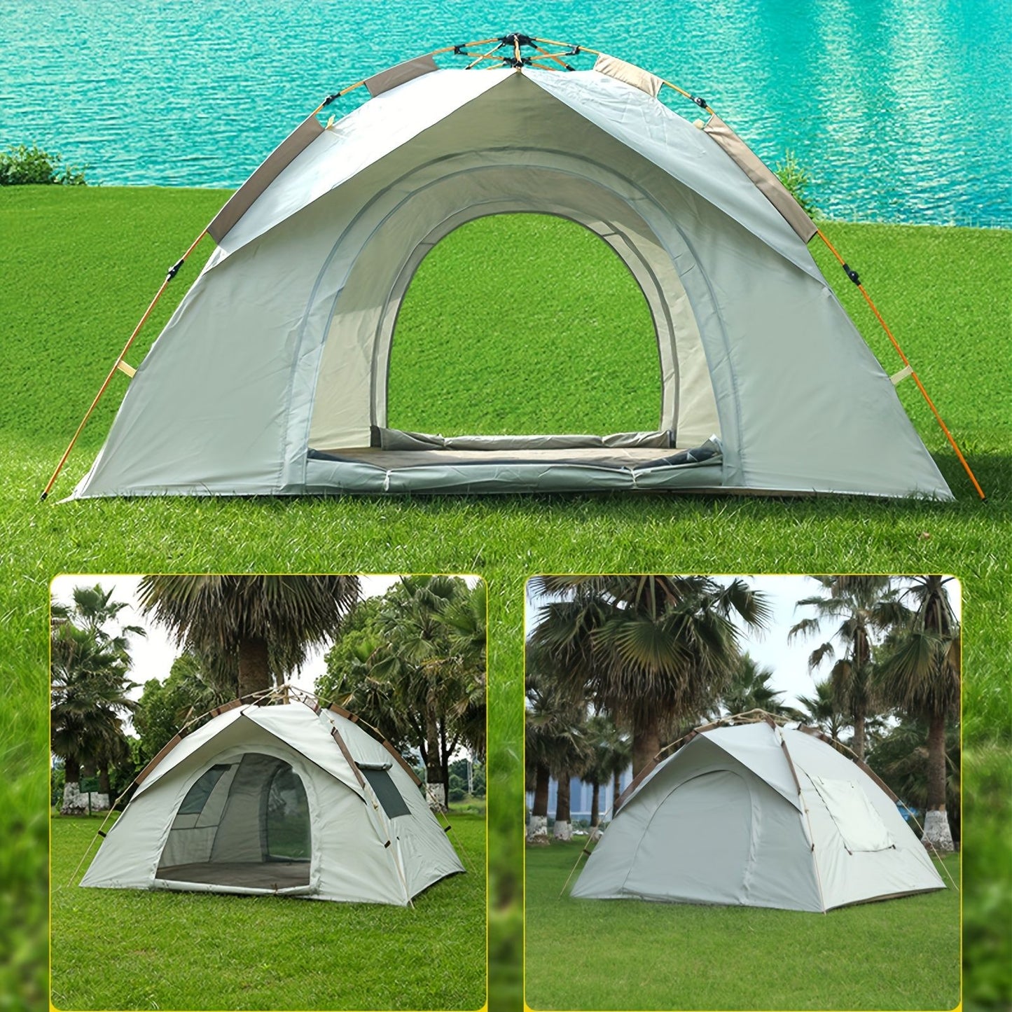 Ultimate All-Season Automatic Camping Tent for 2-4 Campers - Waterproof and Windproof for Outdoor Enthusiasts Doba