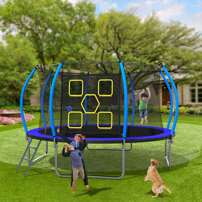 14FT Outdoor Trampoline with Safety Enclosure and Ladder - ASTM Certified Recreational Trampoline for Kids Doba