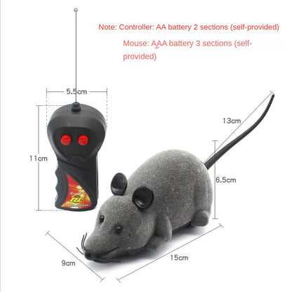 Interactive Remote-Controlled Electric Mouse Toy for Cats - Battery Operated Simulation Rodent Doba